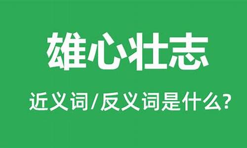 雄心壮志的近义词_雄心壮志的近义词是什么